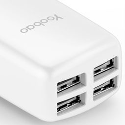 羽博YB 703 USB電源適配器評測 便攜4口2A充電器的實用之選
